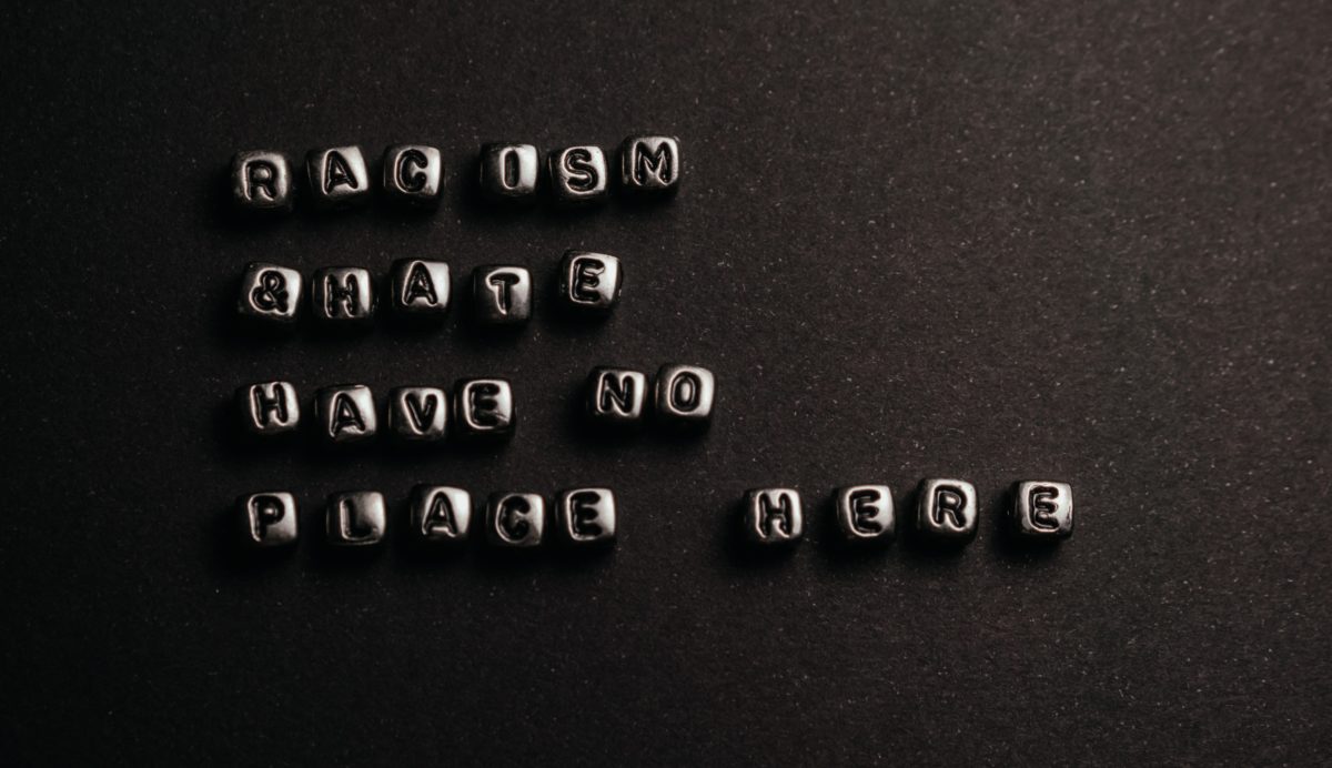 Racism and Hate have not place here text