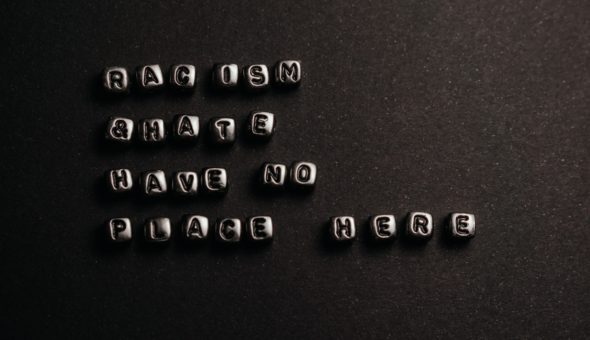 Racism and Hate have not place here text